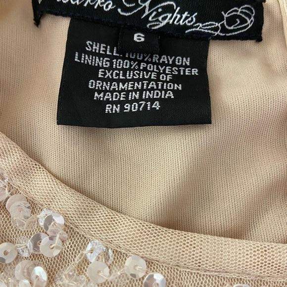 NWT Pissaro Nights Sequin Bodice Gown Dress Blush - Picture 5 of 8